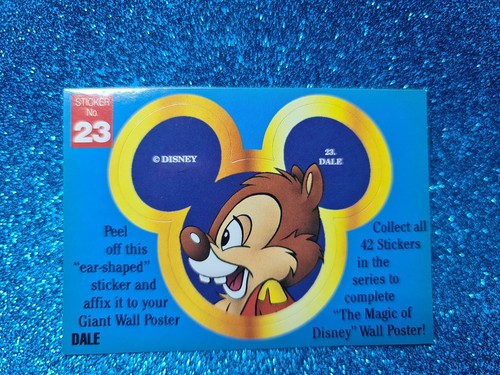 DISNEY EAR SHAPED STICKERS🏆1992  #23 DALE🏆FREE POST - Picture 1 of 1