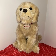 2016 FAO Schwartz Toys R Us 14" Golden Retriever Lab Plush Stuffed Animal Puppy