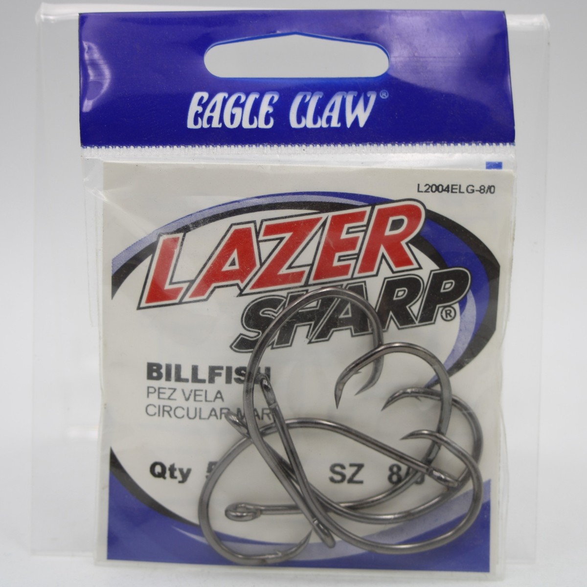 eagle claw bill fish hooks Eagle Claw Lazer Sharp L2004ELG Billfish Circle Sea Fish Hooks Size 8/0