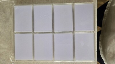 8 GEMSTONE GEM DISPLAY BOX JAR WHITE SHOW CASE CLEAR PLASTIC  SIZE 83X58x25MM