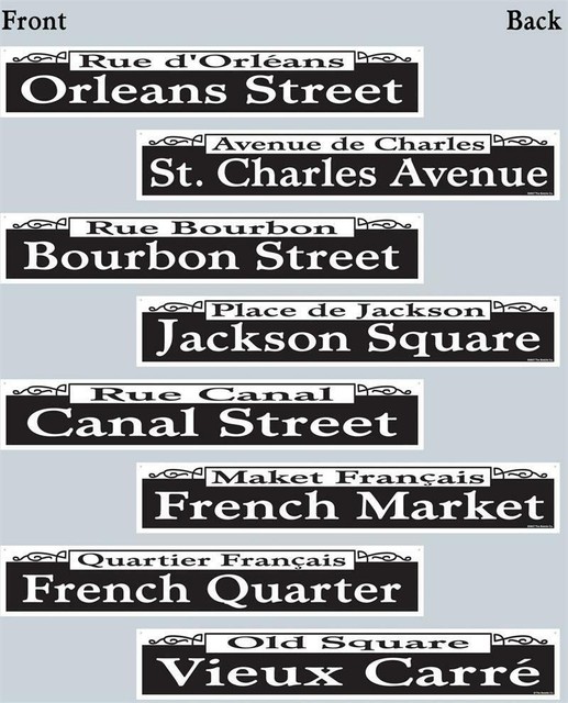 New Orleans Street Signs 4" x 24" (Pack of 4) eBay