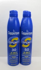 COPPERTONE SPORT SPF 30 & SPF 50 4-IN-1 PERFORMANCE 7 OZ EACH
