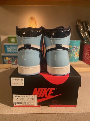 Size 7 - Air Jordan 1 Retro OG High Blue Chill W 885177551933| eBay