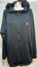 New Under Armour Men Black Gray 3XL Hoodie Full Zip Jacket Heat Gear NWT
