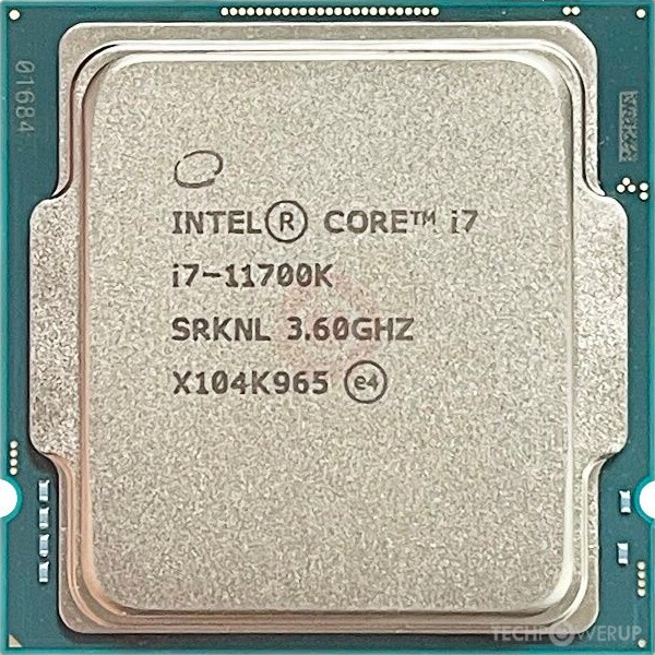 CPU Intel Core i7-11700K CPU NEW Intel Core i7-11700K 8 Core LGA1200 5.00GHz SRKNL i7 11700k