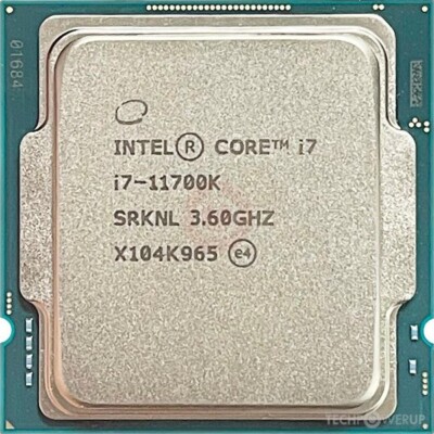 CPU Intel Core i7-11700K CPU LGA 1200 Intel Core i7-11700K CPU, 3.6 GHz Eight-Core, LGA 1200, 16MB Cache