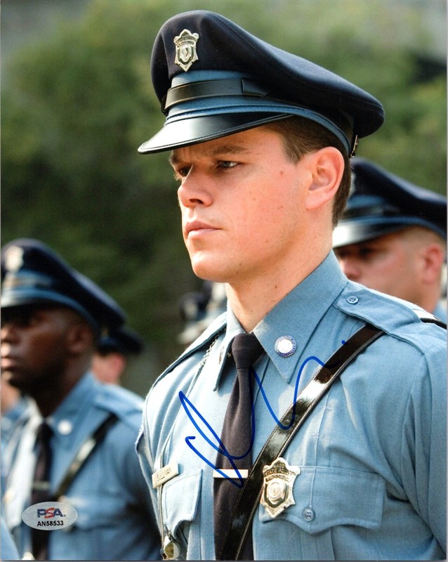 Matt Damon The Departed Actor Signed 8x10 Autographed Photo Proof PSA