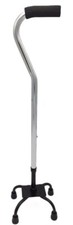 Quad 4 Leg Walking Stick Metal Cane Pole Offset Adjustable Handle Quadripod