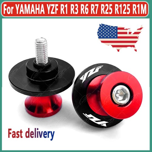 CNC Swingarm Spool Slider Stand Screw M6 For YAMAHA YZF R1 R3 R6 R7 R25 ...