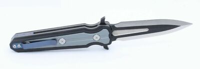 STEDSBLUE Stedemon Dongshan Blue Aluminum G10 Handle D2 Plain Edge Linerlock Cl 