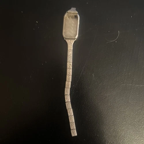 Antique Elgin Giant Ladies 18k White Gold Filled Ornate Watch Case And Band Only