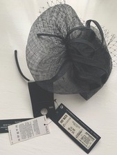 Marks and Spencer M&S Fascinator, BNWT, Black, Wedding, Prom, Racing