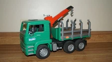 2002 BRUDER MAN TG410A Log Truck with Logs & Crane Made in Germany