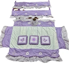 Geenny Lavender Butterfly Purple Nursery Decor Lot Baby Girl