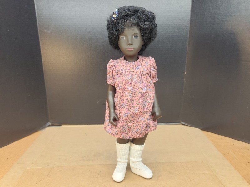 Cora Sasha 16" Doll #109 Flower Print Dress African Made in England Trendon