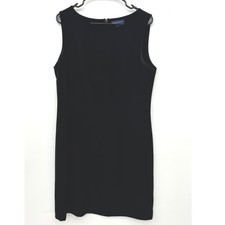 Karen Scott Sleeveless Sheath Dress Lined Classic Professional Women 14 Black