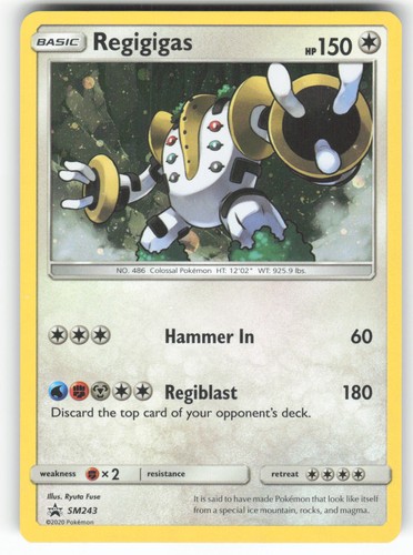 Regigigas - SM243 Holo Promo Sun & Moon Promo Pokemon Near Mint