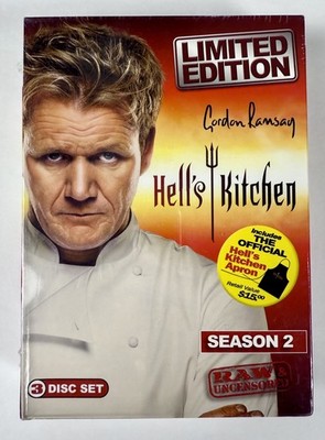 Hell s Kitchen + ***APRON***  Box Set - Season 2 Raw & Uncensored DVD Sealed NEW