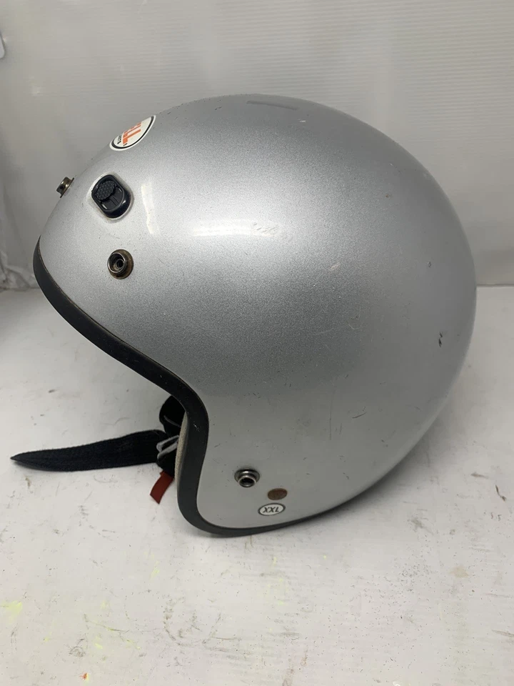 Capacete de motocicleta vintage Bell RT R-T cinza tamanho XXL EUA - Imagem 2 de 4