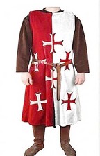 6 Templar Tunic Mens Medieval Knight Surcoat Tabard Costume Men Reenactment LARP