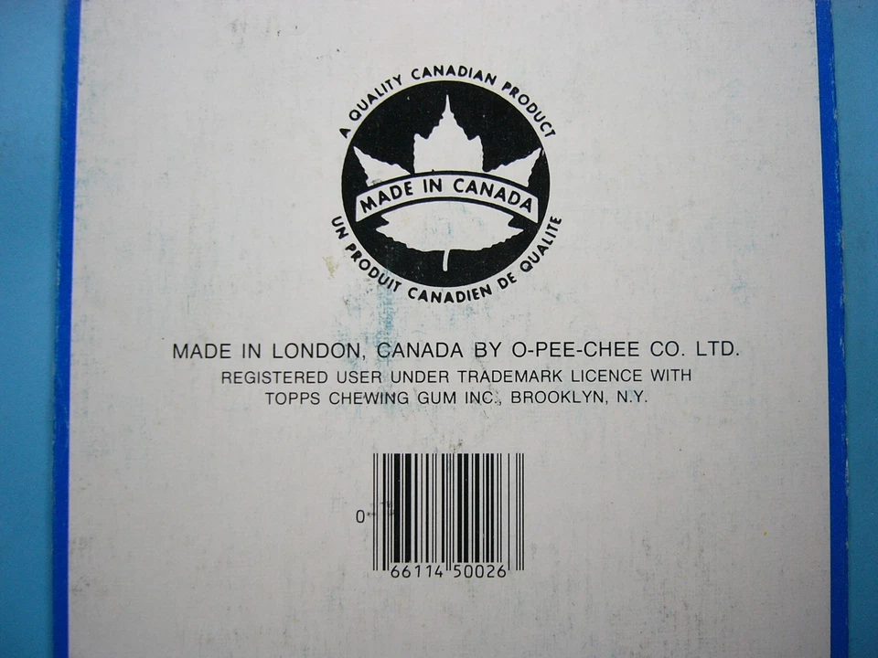 1980/81 O-PEE-CHEE NHL HOCKEY CARD EMPTY BOX MARK MESSIER RAY BOURQUE ROOKIE OPC - Image 3 of 4