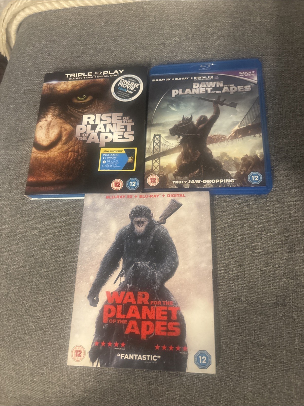 Planet of the Apes Trilogy Blu-ray - James Franco, Wyatt (DIR) Rise Dawn War