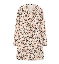 Mango Womens Boho Abstract Printed Neck Tie Lightweight Dress, Size XS