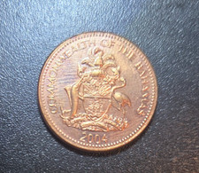 Bahamas 1 Cent coin 2004 km#59a Starfish