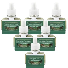 Lot of 6 Yankee Candle BALSAM & CEDAR Electric Scent Plug In Refills 0.625oz ea