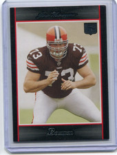 JOE THOMAS CLEVELAND BROWNS 2007 BOWMAN NFL FOOTBALL ROOKIE CARD #217. rookie card picture