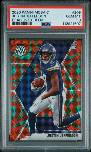 2020 Mosiac Justin Jefferson Reactive Green PSA 10