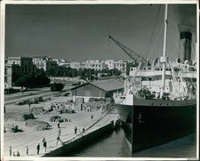 1938 Photo Port Facilities Of Bizerte Tunisia By Zalman Cohen, I.N Travel 8X10