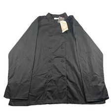 NWT Chef Works Womens Executive Chef Coat Size XL Black Double Breasted L/S