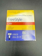 100 Freestyle Lite Blood Glucose Test Strips - 1 x 100ct - EXP: 05-2026 OR LATER