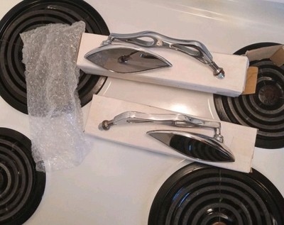 Custom Chrome Eye Shape Mirror Universal Don't Put Them On A Harley Davidson 
