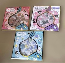 Sanrio Hello Kitty My Melody Kuromi Sticker Flakes Set 3 Packs