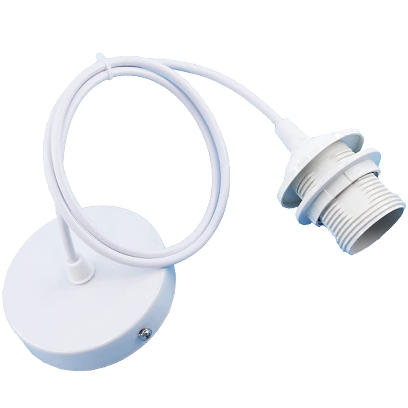 Accessoires de Lampe Suspension E27 en Métal Noir pour Luminaire Suspendu DIY