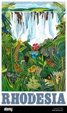 POSTER Poster Rhodesia Zambezi Victoria Falls