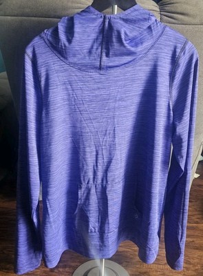Be Inspired Women's Purple Long Sleeve Hooded Athletic Hoodie Xl Stretchy 