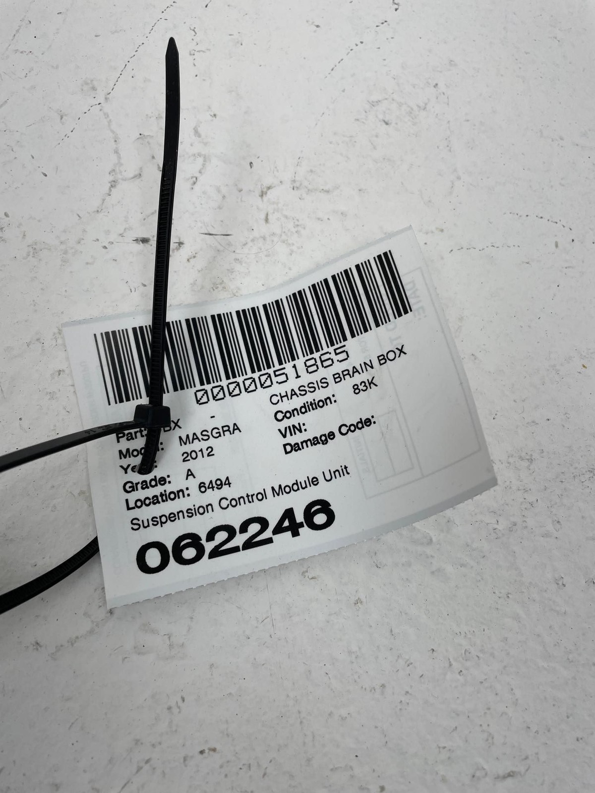 2008-2012 MASERATI GRANTURISMO 4.7L RWD Suspension Control Module Unit 230290