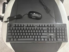 MSI S11-04US2H1-LAX Black RGB Gaming Keyboard Blue Switches And Mouse Set