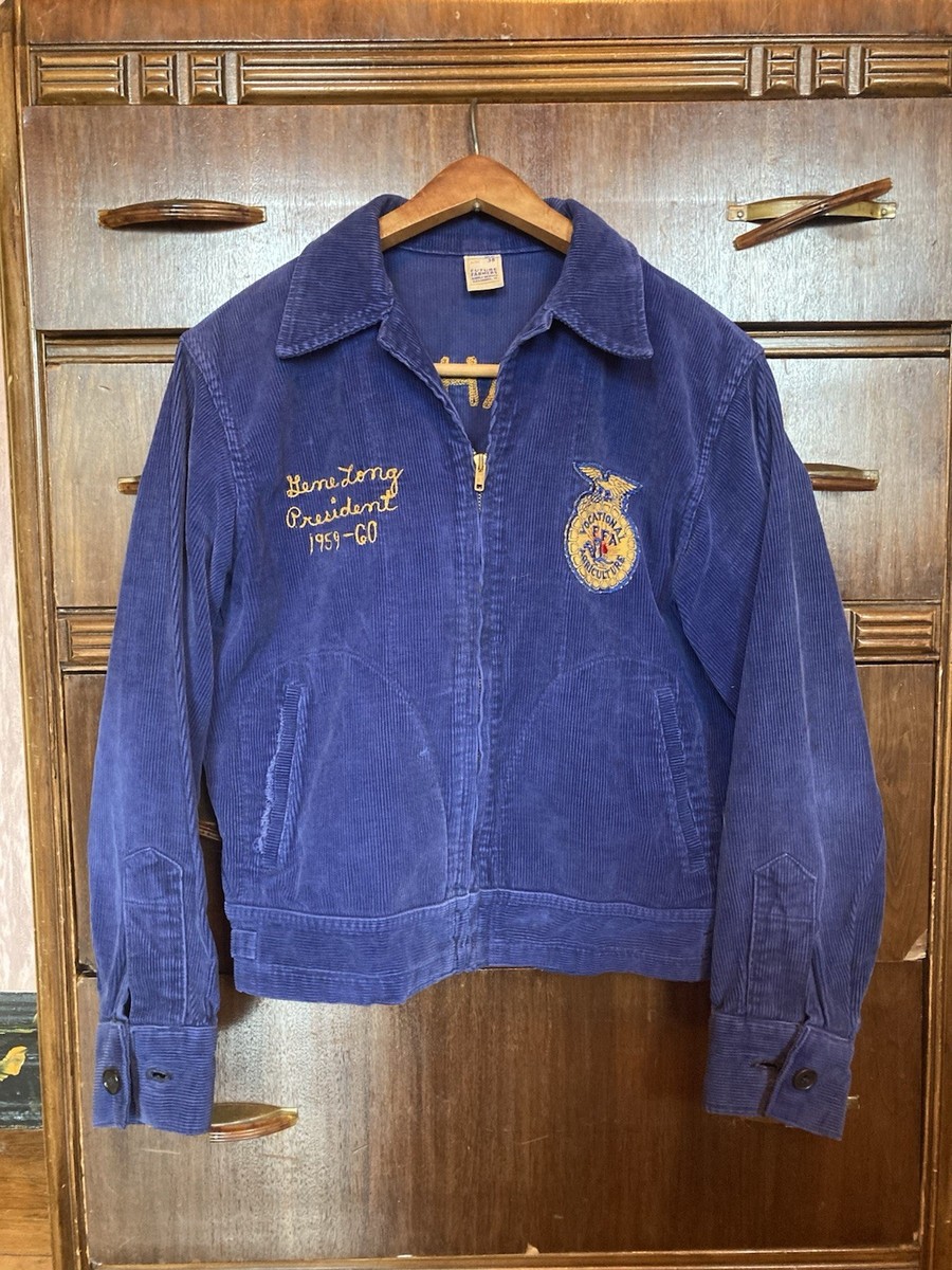 Vintage 1950s 1960s FFA Corduroy Jacket President Patch Snyder