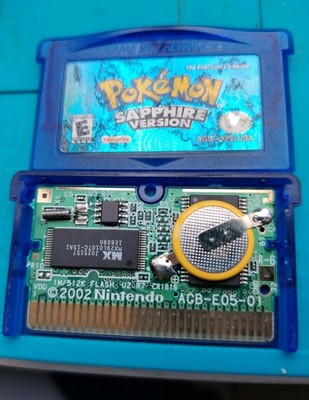 Pokémon Saphir Version Nintendo Game Boy Advance USA Edition ORIGINAL mit Akku