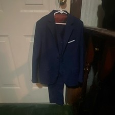 Boys Blue 3 Piece Suit Set   Jacket, Vest, Pants, Formal Wedding Classic