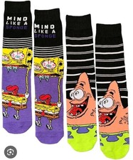 New Nickelodeon SpongeBob Squarepants Patrick Crew Socks Shoe Size 6-12/2 Pair
