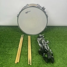 Vintage Groove Percussion Snare Drum Wood Grain 14" x 7" + Stand & Sticks - READ