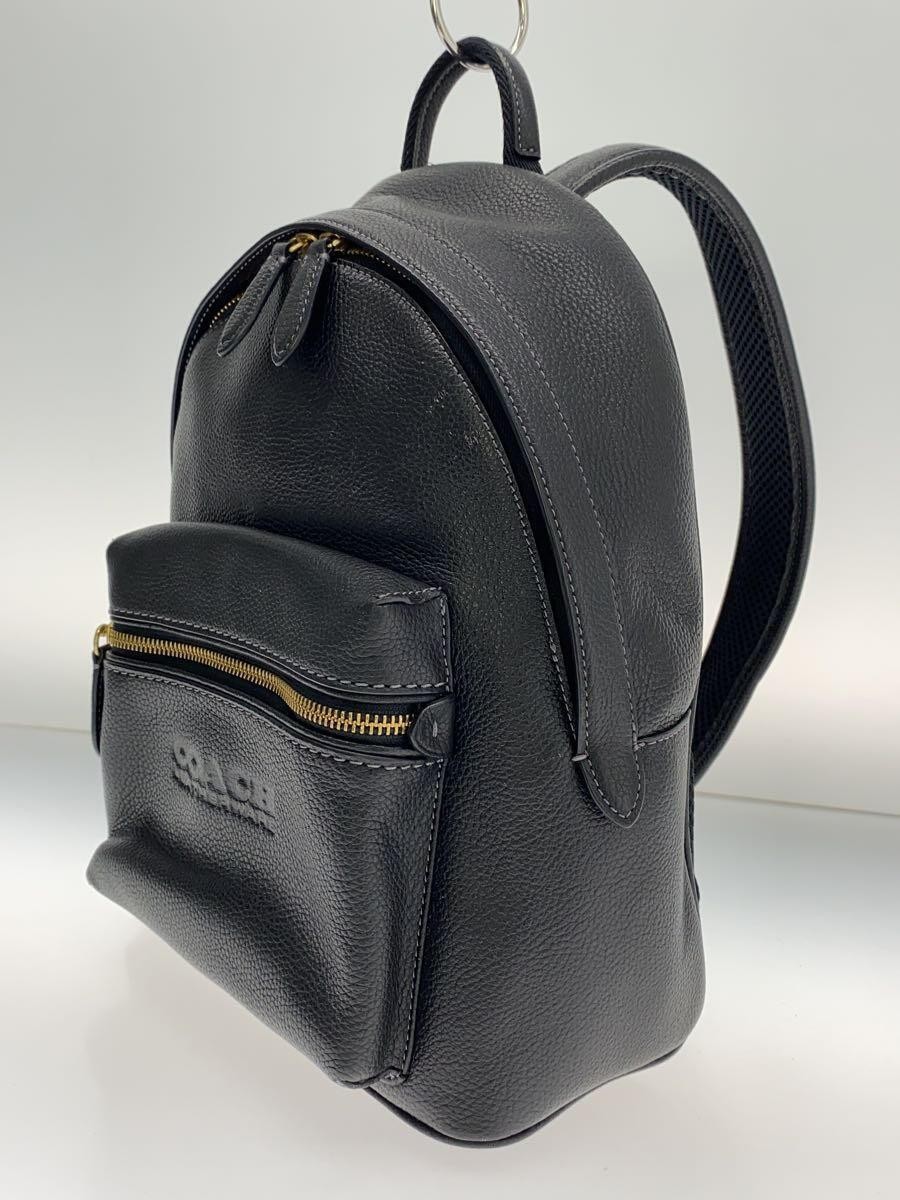 COACH Backpack Leather BLK Solid - image 2