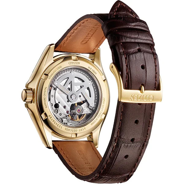 CITIZEN NP1013-02P Open Heart Automatic Men's Watch Leather Band image 3