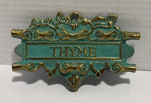 Colonial Williamsburg, Virginia Metalcrafters brass "THYME” herb garden marker