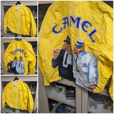 Camel Joe Cool Yellow Tyvek Jackets XL R.J. Reynolds Vintage 1992 Promo Set of 2